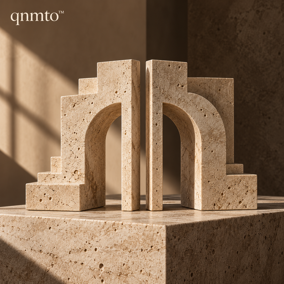 qnmto™ Monument Arch Sculptural Bookends - main view