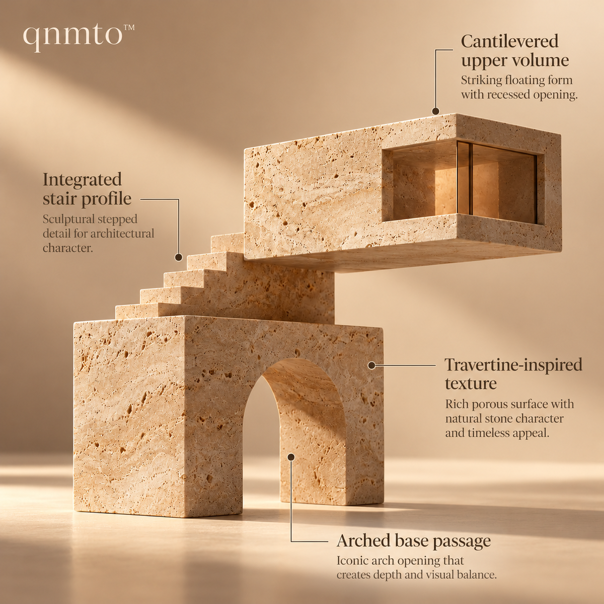 qnmto™ Cantilever House Sculptural Decor - product features