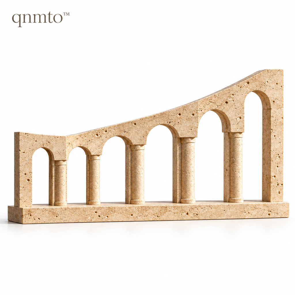 qnmto™ Colonnade Architectural Table Sculpture - white background