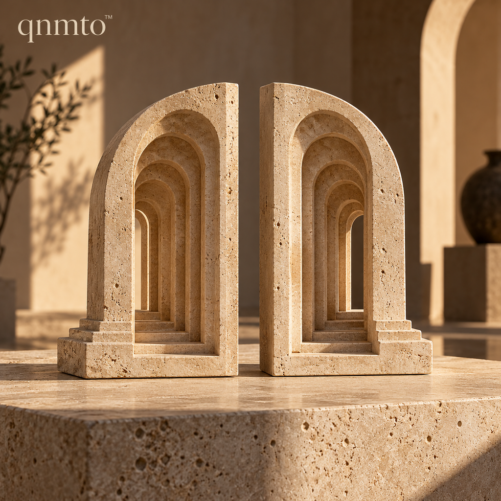 qnmto™ Vaulted Corridor Sculptural Bookends - main view
