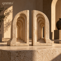 qnmto™ Vaulted Corridor Sculptural Bookends - main view