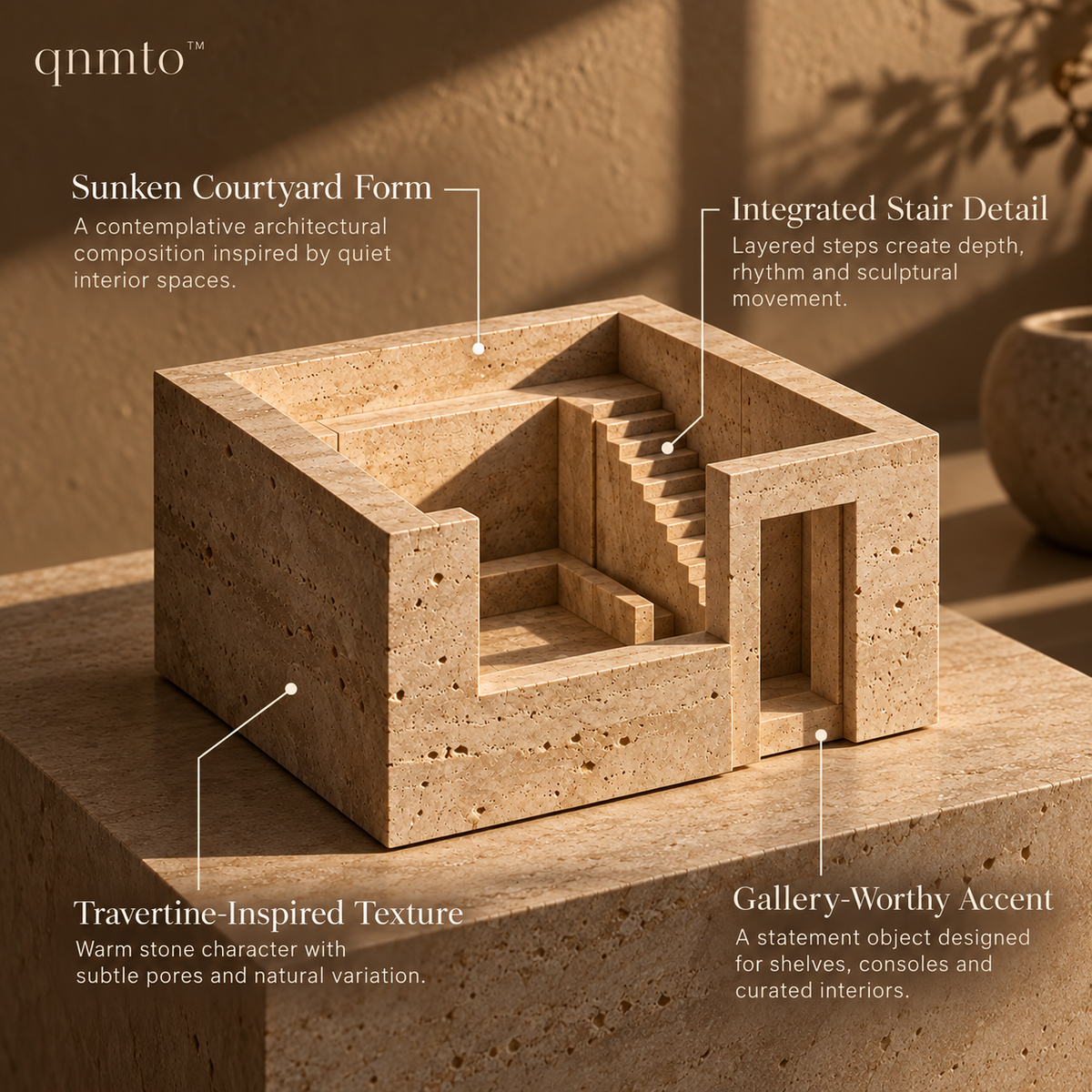 qnmto™ Silent Courtyard Architectural Sculpture - product features