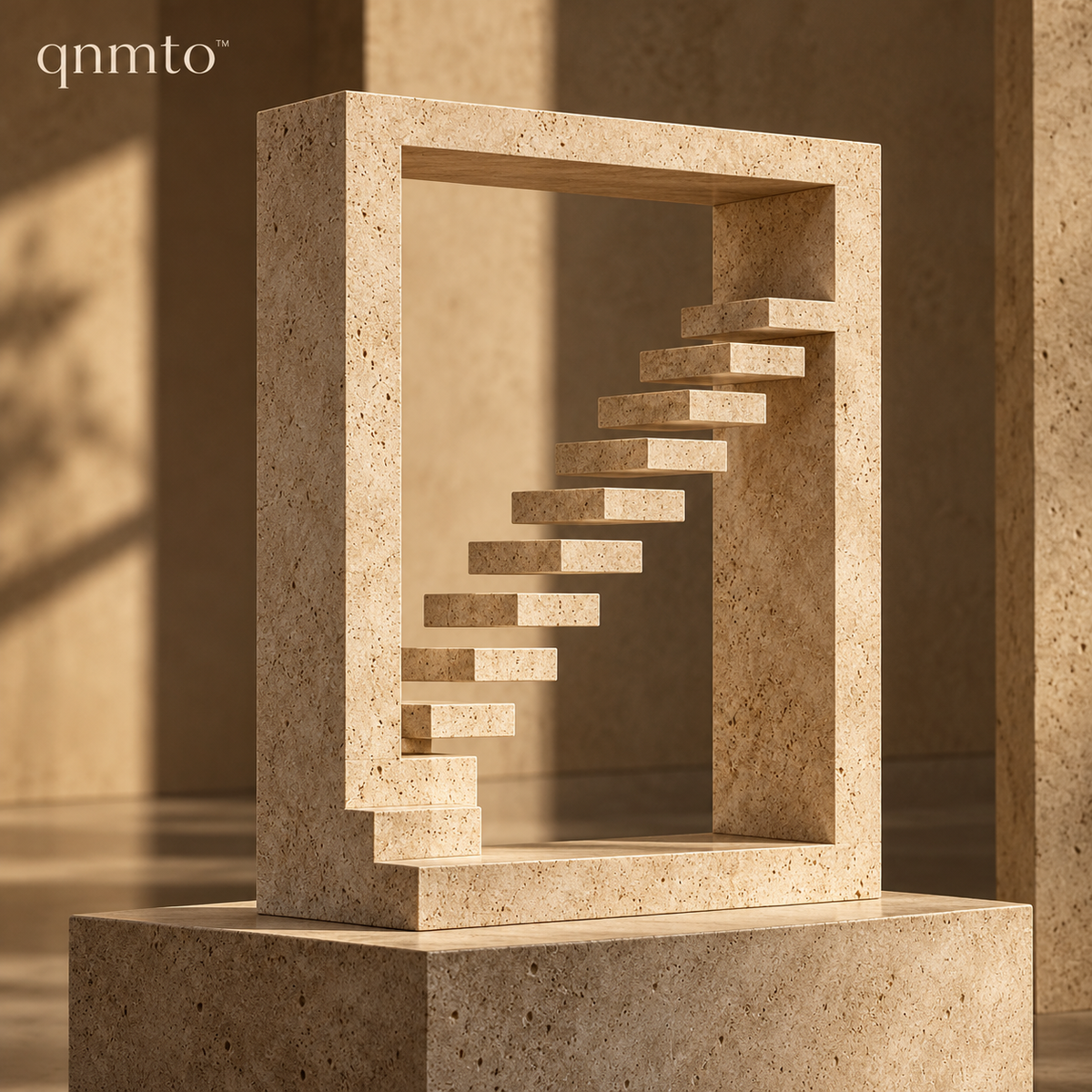 qnmto™ Floating Stairway Architectural Sculpture - main view