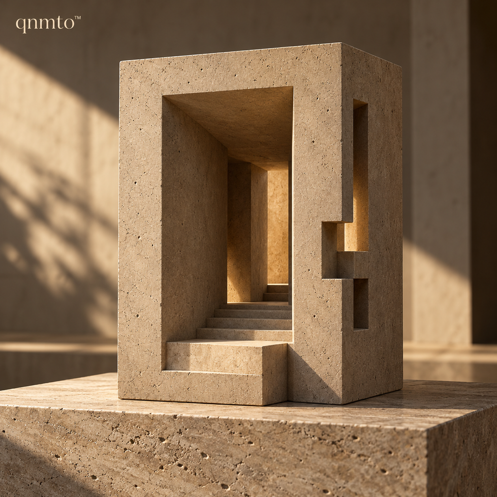 qnmto™ Brutalist Passage Concrete Object - main view