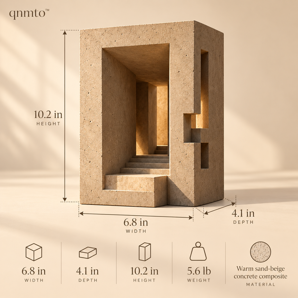 qnmto™ Brutalist Passage Concrete Object - dimensions and weight