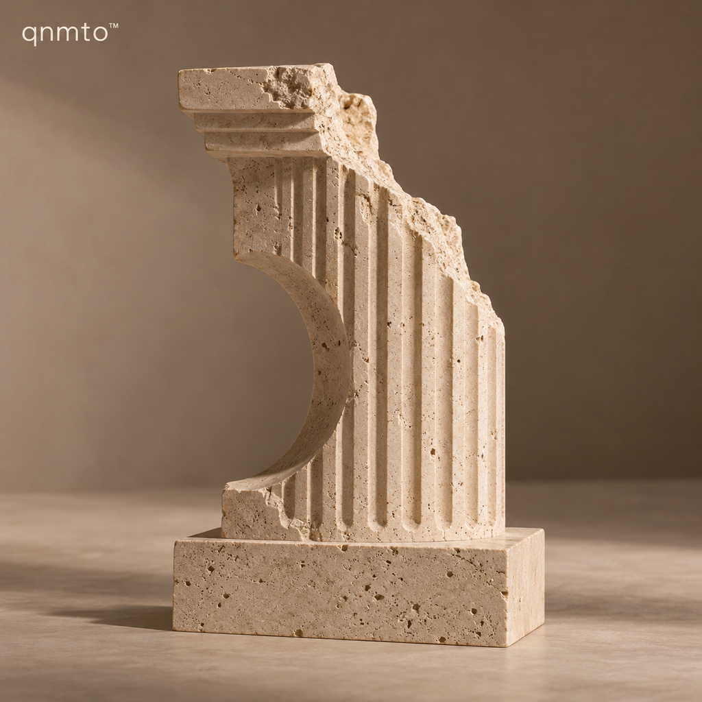 qnmto™ Ruined Column Architectural Sculpture - main view