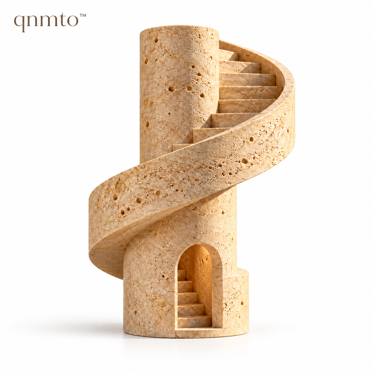 qnmto™ Spiral Stair Architectural Sculpture - white background
